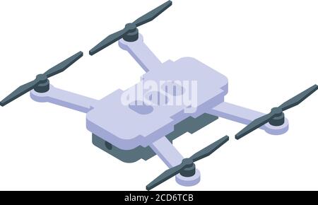 Sightseeing drone icon, isometric style Stock Vector
