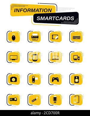 Devices icons set Stock Vector