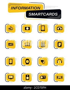 Devices icons set Stock Vector