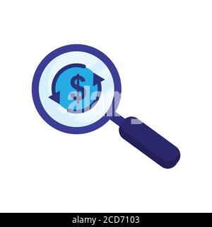 Business literacy searching flat icon. Design template vector Stock Vector