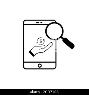 Business literacy searching media online icon. Design template vector Stock Vector
