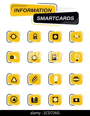 Electricity icon set Stock Vector