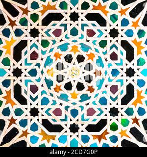 Arabic tile ornaments with seamless patterns for abstract background Stock Photo