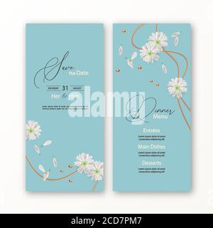 Wedding Menu Template Stock Vector