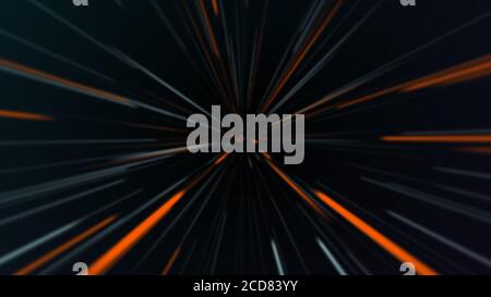 colored lines on black background abstraction Speed light motion blur particle Stock Photo