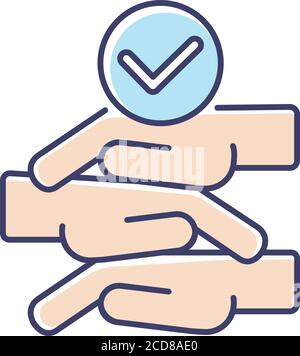 Friendly team RGB color icon Stock Vector