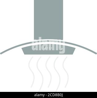 Kitchen Hood Icon. Flat Color Design. Vector Illustration. Stock Vector