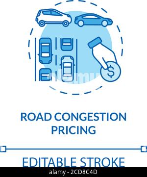 Road congestion pricing concept icon Stock Vector