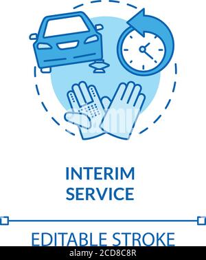 Interim service concept icon Stock Vector