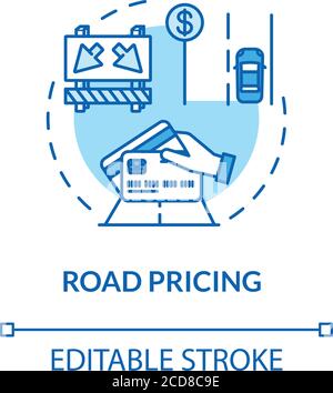 Road pricing concept icon Stock Vector