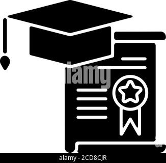 Employment contract black glyph icon Stock Vector Image & Art - Alamy
