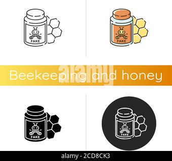 Fake honey icon Stock Vector