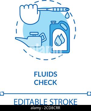 Fluids check concept icon Stock Vector