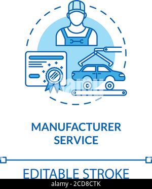 Manufacturer service concept icon Stock Vector