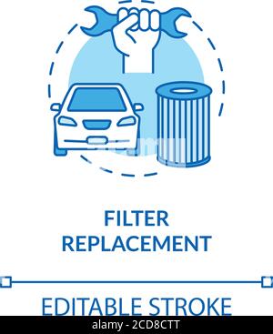 Filter replacement concept icon Stock Vector