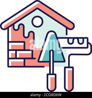 External decoration RGB color icon Stock Vector