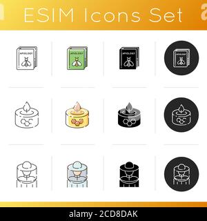 Beekeeping business icons set Stock Vector