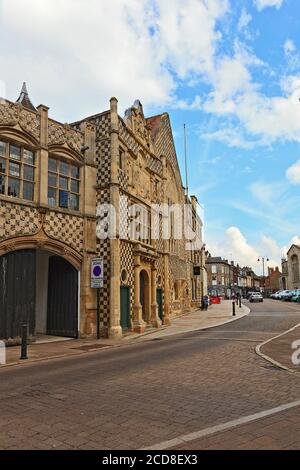 view of the Guidhall and Saturday Market Place, Kings Lynn, Norfolk, UK Stock Photo