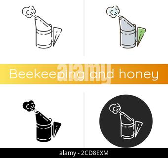 Bee smoker icon Stock Vector