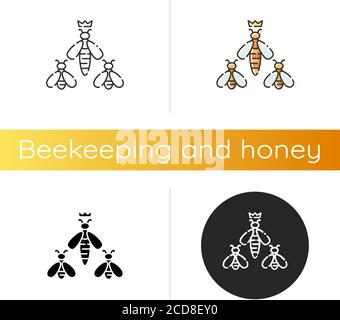 Queen bee icon Stock Vector
