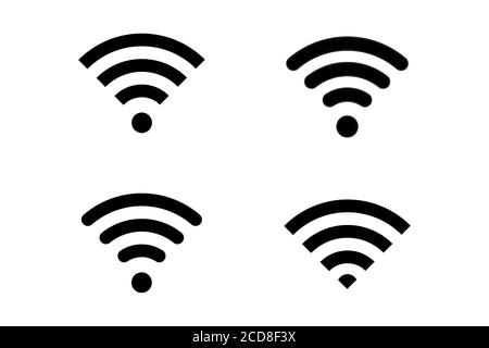 Wireless and wifi icon. Wi-fi signal symbol. Internet Connection. Remote internet access collection - stock vector. Stock Vector