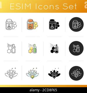 Apiculture icons set Stock Vector
