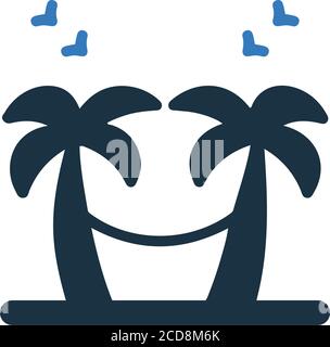 Beach, hammock, summer icon. Beautiful design and fully editable vector for commercial use, printed files and presentations, Promotional Materials, we Stock Vector