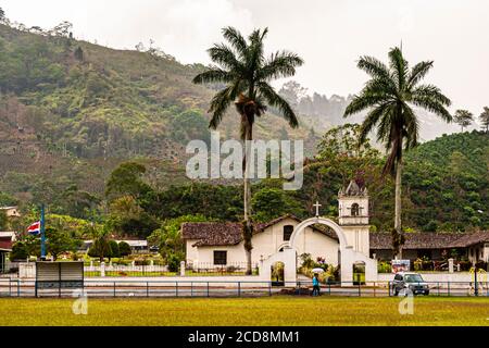 In the city of Orosi stands the oldest church in Cost Rica Stock Photo