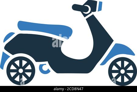 Bike, vespa scooter icon - Well organized and editable Vector design using in commercial purposes, print media, web or any type of design projects. Stock Vector