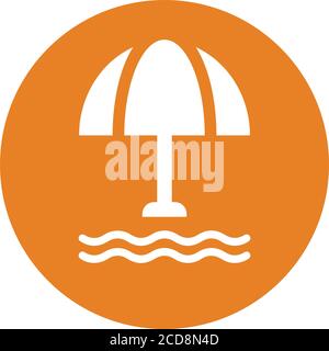Vacation, beach umbrella icon. Beautiful design and fully editable vector for commercial use, printed files and presentations, Promotional Materials, Stock Vector