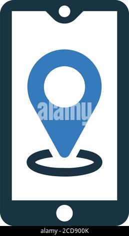 Gps, mobile, location icon - Perfect for use in designing and developing websites, printed files and presentations, Promotional Materials, Illustratio Stock Vector