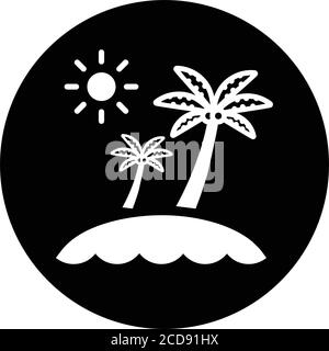 Holiday, island, palm tree icon - Perfect for use in designing and developing websites, printed files and presentations, Promotional Materials, Illust Stock Vector