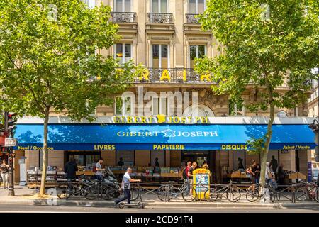 France, Paris, Saint Michel district, the Joseph Gibert bookstore Stock Photo
