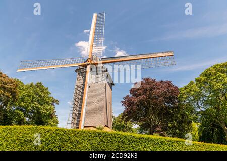 France, North (59), Cassel, French village favorite in 2018, Mount Cassel dominates the village with its old wooden mill and a pleasant public garden Stock Photo