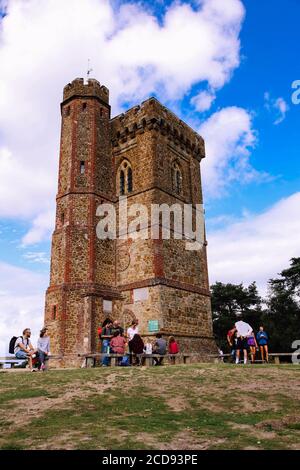 Leith Hill Tower, Leith Hill, Surrey, England, UK, August 2020 Stock Photo