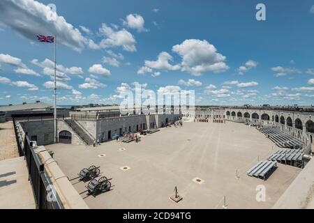 Canada, Ontario, Kingston along the St. Lawrence River, Rideau Canal and Lake Ontario, Fort Henry Stock Photo