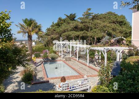 France, Manche, Cotentin Peninsula, Granville, Christian Dior Museum, garden Stock Photo