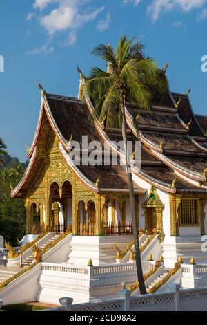 Laos, Luang Prabang province, Luang Prabang, Haw Pha Bang inside the Royal Palace Stock Photo