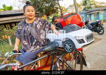 Myanmar (Burma), Yangon, the village of Dalah Stock Photo