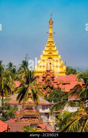 Myanmar (Burma), Mon state, Mawlamyine (Moulmein), Mahamuni pagoda Stock Photo