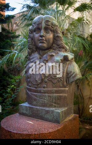 France, Corse du Sud, Ajaccio, in rue Saint Charles, the birthplace of Napoleon Bonaparte, today national museum seen from the garden Stock Photo