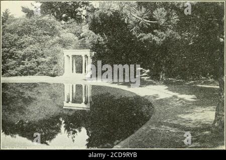 . The Chamber of commerce handbook for San Francisco, historical and descriptive; a guide for visitors .. . t^^. Waters, photo. LLOYD LAKE AND THE PORTALS OF THE PAST, GOLDEN GATE PARK. Stock Photo