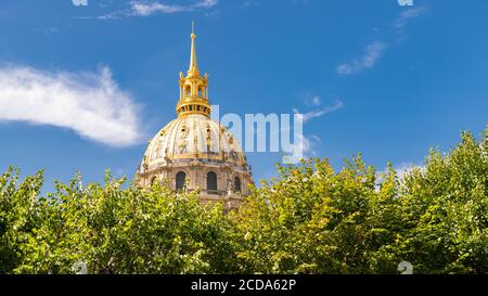 Paris, the Invalides dome, beautiful monument Stock Photo