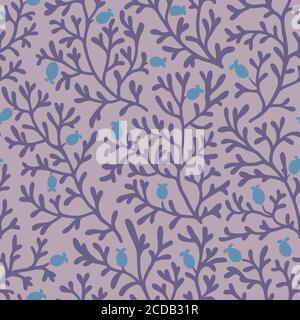 Abstract floral seamless pattern with vintage red flowers Stock Vector