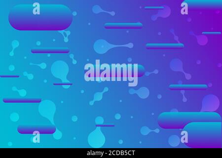 Abstract background of round particles and compounds. Vector image of elements. Stock Vector