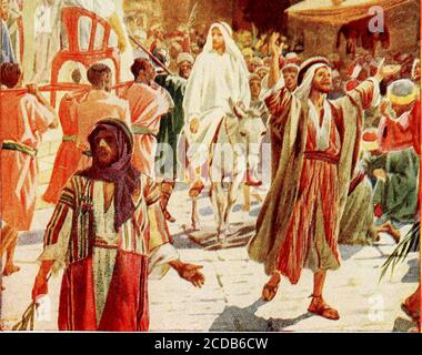 . Hurlbut's Life of Christ for young and old . Many waved branches of palm, and all the multitude shouted together: God save the King, the son of David! Blessed is he who comes in the T.nrds name!
