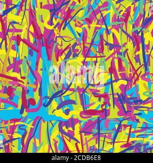 Original seamless pattern with abstract painting motif Stock Vector