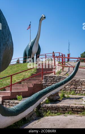 Dinosaur Park roadside attraction in Rapid City Stock Photo