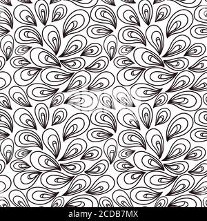 Abstract doodle line elements seamless pattern  Stock Vector