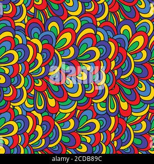 Abstract seamless psychedelic pattern Stock Vector